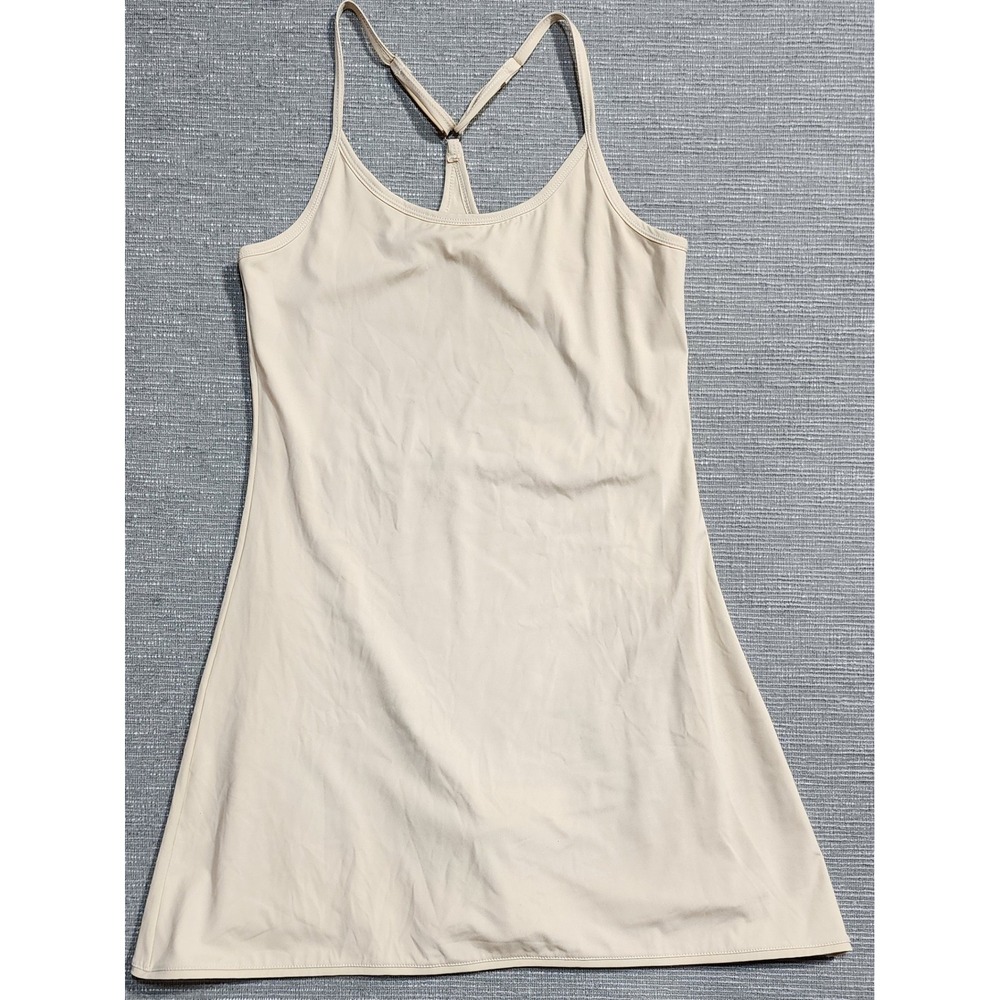 Kimberly‎ C Womens Beige Active Romper Dress w/Shorts Pockets Size M Tennis Golf